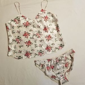 Tanktop&Underwear PajamaSet-Ivory/Cream-Floral